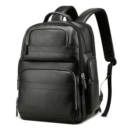 Bopai 851-01981A Top-grain Leather Business Travel Anti-theft Man Backpack, Size: 35x26x44cm, 851-01981A