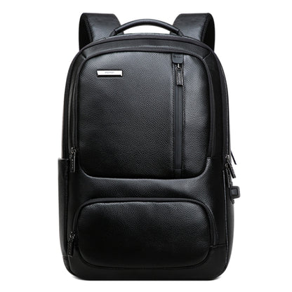 Bopai 851-023911 Top-grain Leather Business Breathable Anti-theft Man Backpack, Size: 28x18x42cm, 851-023911