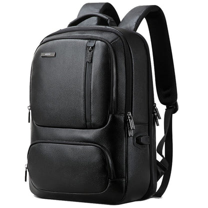 Bopai 851-023911 Top-grain Leather Business Breathable Anti-theft Man Backpack, Size: 28x18x42cm, 851-023911