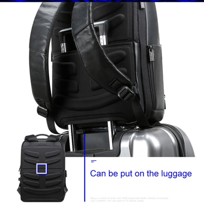 Bopai 851-023911 Top-grain Leather Business Breathable Anti-theft Man Backpack, Size: 28x18x42cm, 851-023911
