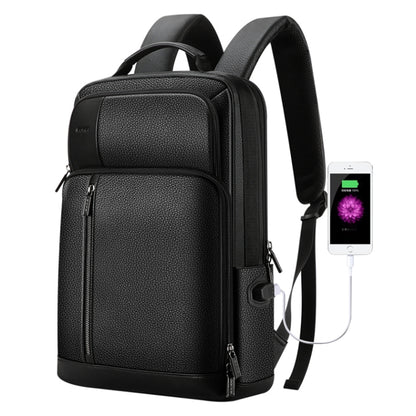Bopai 851-036611 Large Capacity Top-grain leather Business Breathable Man Backpack, Size: 30x12x43cm, 851-036611