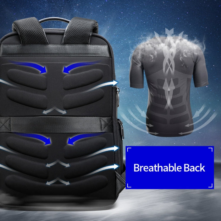 Bopai 851-036611 Large Capacity Top-grain leather Business Breathable Man Backpack, Size: 30x12x43cm, 851-036611
