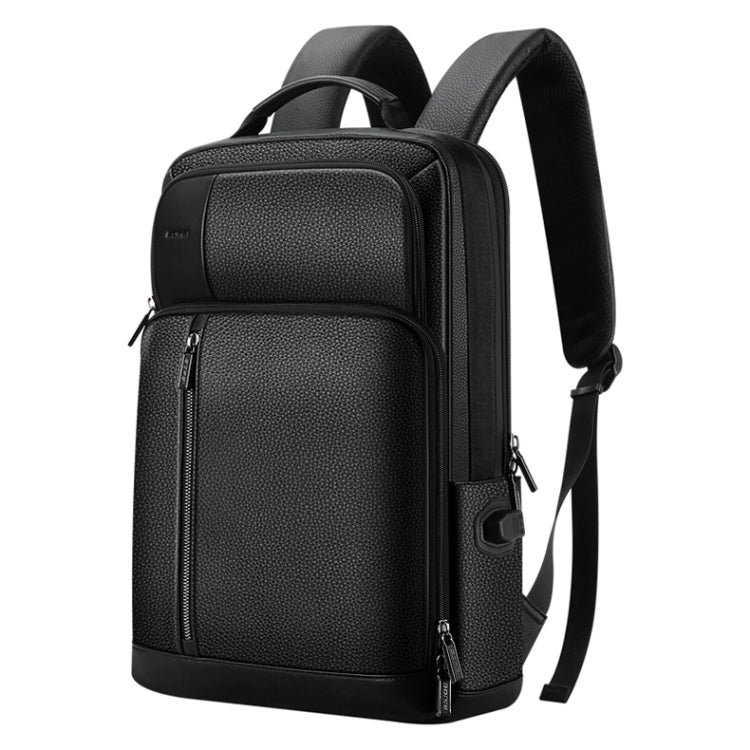 Bopai 851-036611 Large Capacity Top-grain leather Business Breathable Man Backpack, Size: 30x12x43cm, 851-036611