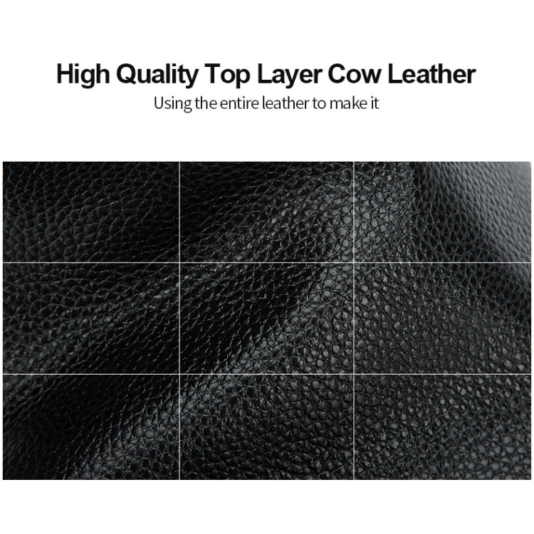 Bopai 851-036611 Large Capacity Top-grain leather Business Breathable Man Backpack, Size: 30x12x43cm, 851-036611