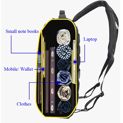 Bopai 751-006551 Large Capacity Business Casual Breathable Laptop Backpack with External USB Interface, Size: 30 x 12 x 44cm, 751-006551