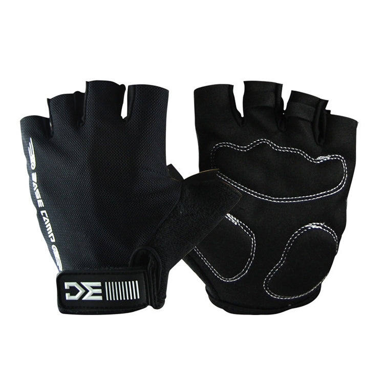 BaseCamp BC-204 Bicycle Half Finger Gloves Lycra Fabric Cycling Gloves, Size: S, Size: S