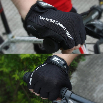BaseCamp BC-204 Bicycle Half Finger Gloves Lycra Fabric Cycling Gloves, Size: S, Size: S
