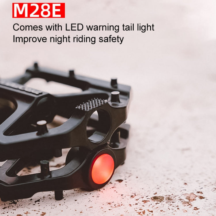 PROMEND PD-M28E 1 Pair Bicycle Aluminum Alloy DU Bearings Pedals with LED, PD-M28E