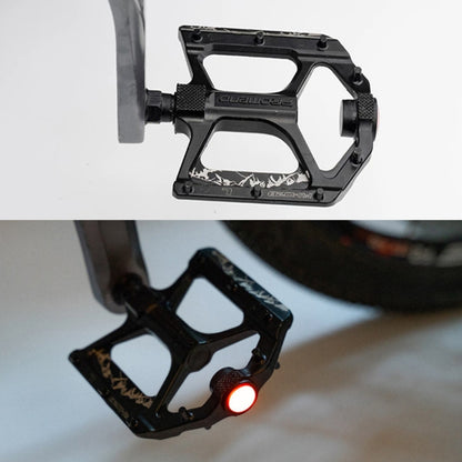PROMEND PD-M28E 1 Pair Bicycle Aluminum Alloy DU Bearings Pedals with LED, PD-M28E