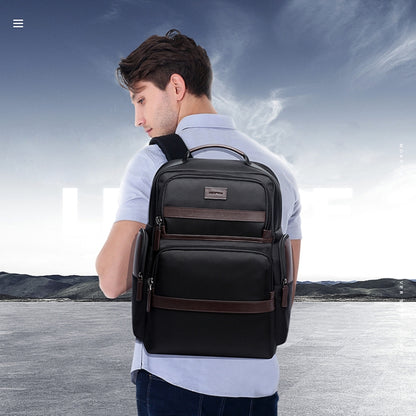 Bopai 751-007301 Business Anti-theft Waterproof Large Capacity Double Shoulder Bag,with USB Charging Port, Size: 28x19x42cm