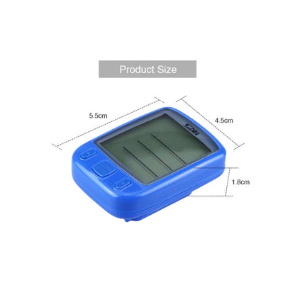 SUNDING 563C Bike Bicycle Waterproof Wireless LCD Screen Luminous Mileage Speedometer Odometer, English Version, 563C(Black), 563C(Blue), 563C (Yellow)