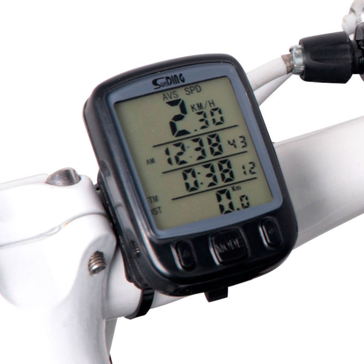 SUNDING 563C Bike Bicycle Waterproof Wireless LCD Screen Luminous Mileage Speedometer Odometer, English Version, 563C(Black), 563C(Blue), 563C (Yellow)