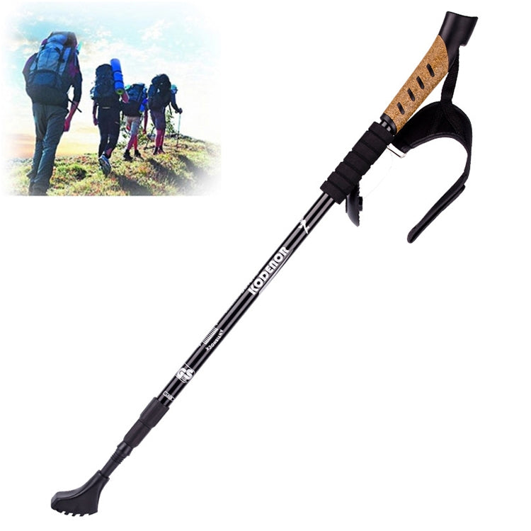 KODENOR Outdoor Mountaineering Portable Foldable Aluminium Alloy Straight Handle Alpenstocks Trekking Poles, Length : 66-135CM, Length : 66-135CM (Black), Length : 66-135CM (Blue), Length : 66-135CM (Red), Length : 66-135CM (Silver)