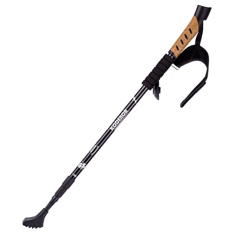 KODENOR Outdoor Mountaineering Portable Foldable Aluminium Alloy Straight Handle Alpenstocks Trekking Poles, Length : 66-135CM, Length : 66-135CM (Black), Length : 66-135CM (Blue), Length : 66-135CM (Red), Length : 66-135CM (Silver)