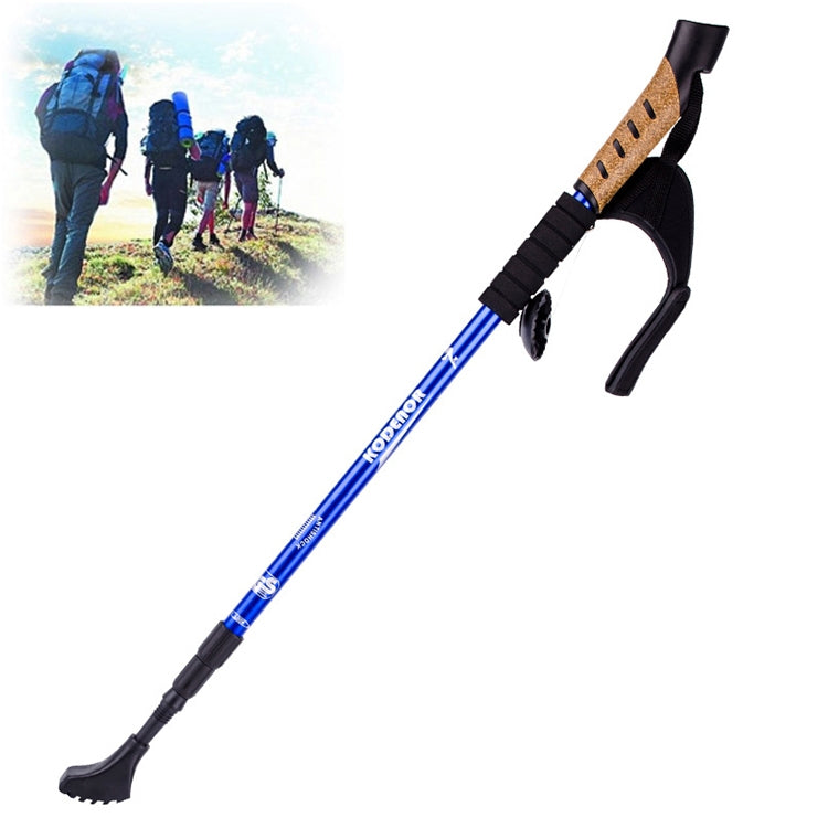 KODENOR Outdoor Mountaineering Portable Foldable Aluminium Alloy Straight Handle Alpenstocks Trekking Poles, Length : 66-135CM, Length : 66-135CM (Black), Length : 66-135CM (Blue), Length : 66-135CM (Red), Length : 66-135CM (Silver)