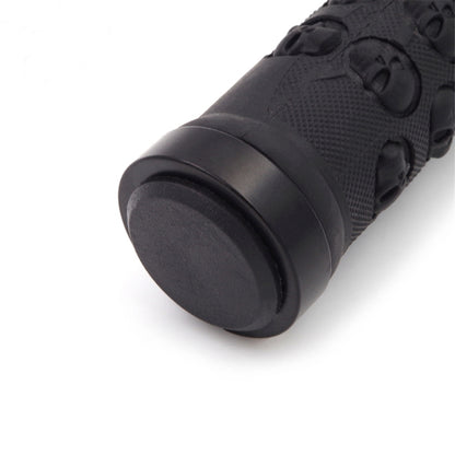 1 Pair AG23 Skull Style Bicycle MTB Bike Lock-on Rubber Handlebar Grips, Skull Style