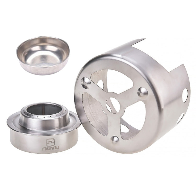 AOTU AT6387 Outdoor Portable Camping Windproof Alcohol Stove with Cover, AT6387 with Cover