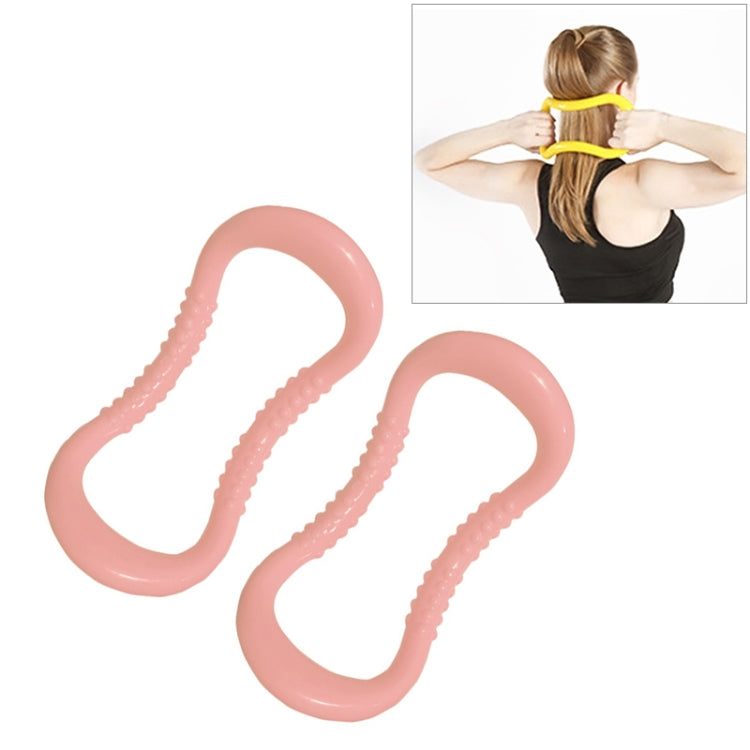 2 PCS PP Double Massage Point Yoga Circle Fascia Stretching Ring Pilates Resistance Ring, Light Pink, Purple, Sky Blue, Yellow, Dark Blue, Pink, Green, Grass Green