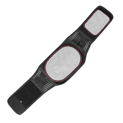 Double-sided Self-heating Waist Protector Keep Warm Breathable Lumbar Support, 008 (Black)
