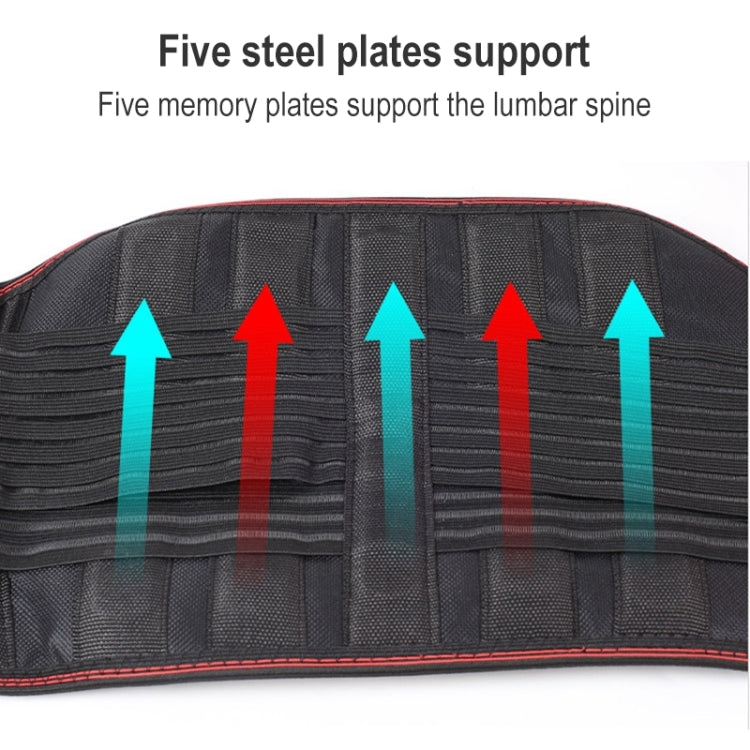 Double-sided Self-heating Waist Protector Keep Warm Breathable Lumbar Support, 008 (Black)