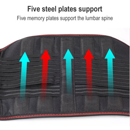 Double-sided Self-heating Waist Protector Keep Warm Breathable Lumbar Support, 008 (Black)