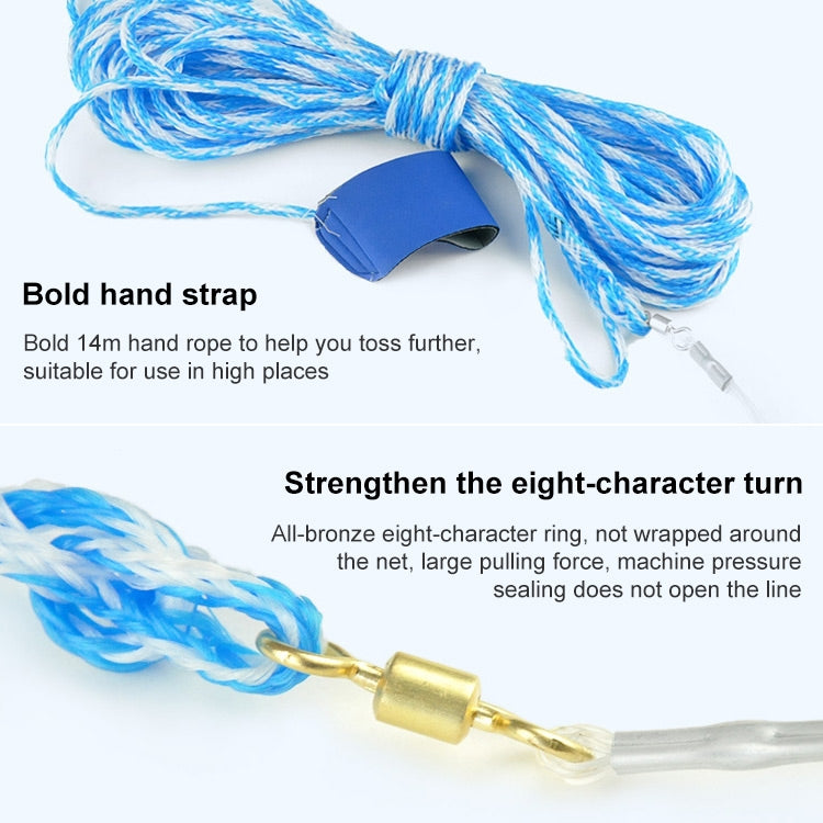 360 Flying Disc Monofilament Fishing Net, Height: 1.8m, 360 Flying Disc Monofilament