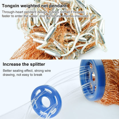 420 Help Throw Monofilament Fishing Net, Height: 2.1m, 420 Help Throw Monofilament