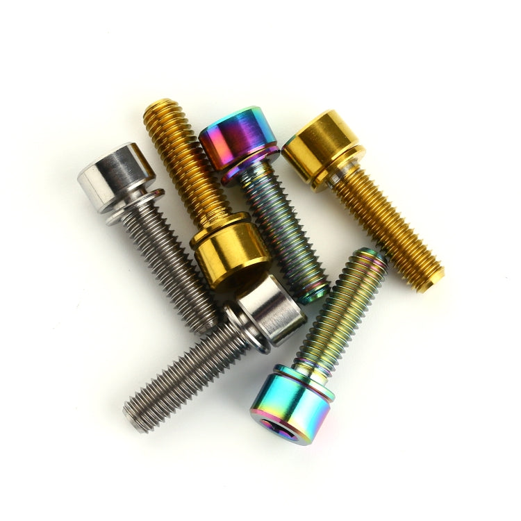 6 PCS Bicycle Accessories Titanium Bottle Cage Screw M5 18mm, 18mm