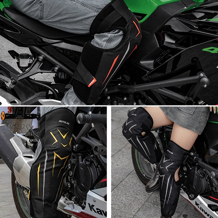 MOTOLSG 2 in 1 Knee Pads Motorcycle Bicycle Riding Warm Fleece Soft Protective Gear with CE Protector, With CE Protector