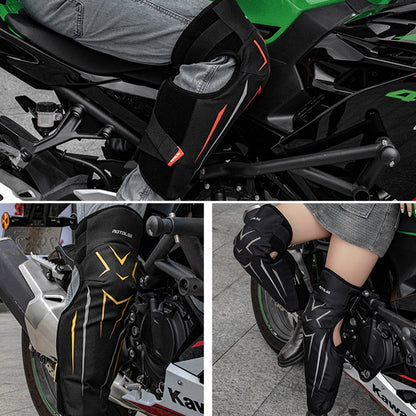 MOTOLSG 2 in 1 Knee Pads Motorcycle Bicycle Riding Warm Fleece Soft Protective Gear, Without CE Protector