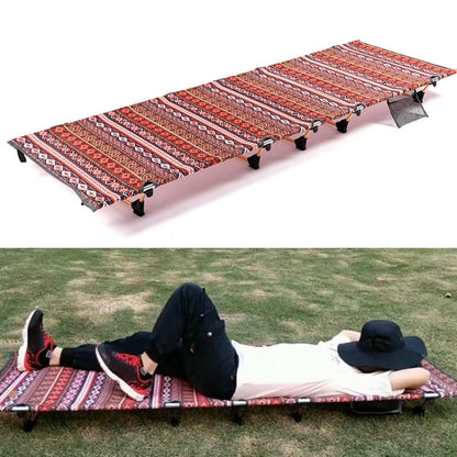 Outdoor Folding Camping Mat Single Bed Portable Aluminium Alloy Sleeping Bed, Size: 180x61x14cm