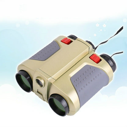 Children Night Vision Device 4X30 Binoculars with Lights Adjustable Focus Telescope, Green Film, 4X30, Green Film