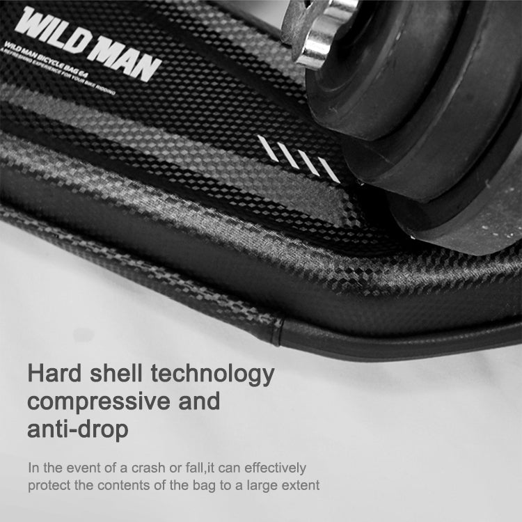 WILD MAN E4 Waterproof Front Bag MTB Mobile Phone Sets Bicycle Tube Bag Riding Accessories, E4