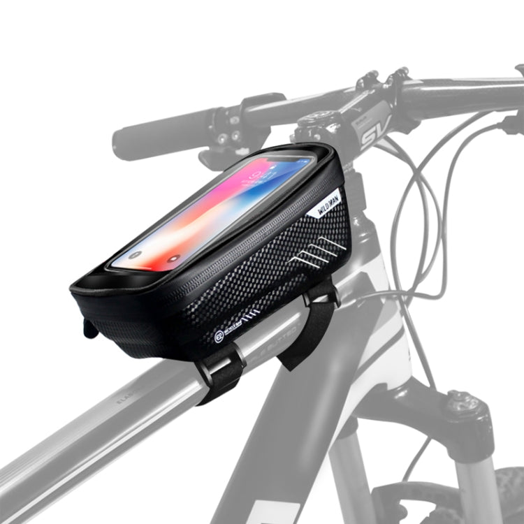 WILD MAN E2 Waterproof Front Bag MTB Mobile Phone Sets Bicycle Tube Bag Riding Accessories, E2 (Red), E2 (Black)
