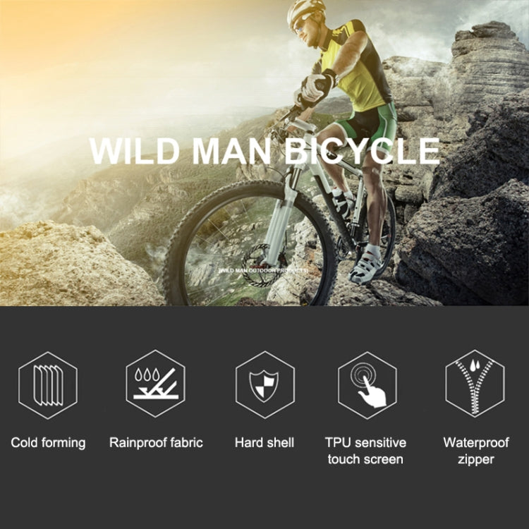 WILD MAN E2 Waterproof Front Bag MTB Mobile Phone Sets Bicycle Tube Bag Riding Accessories, E2 (Black), E2 (Red)