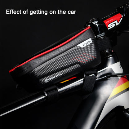 WILD MAN E2 Waterproof Front Bag MTB Mobile Phone Sets Bicycle Tube Bag Riding Accessories, E2 (Red), E2 (Black)