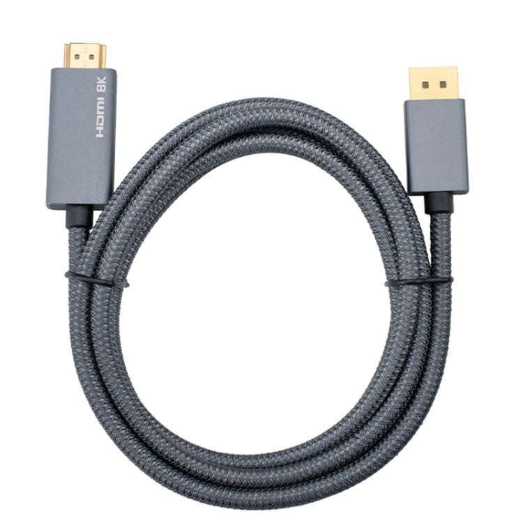 DisplayPort Male to HDMI Male 8K 30Hz HD Braided Adapter Cable, Cable Length: 3m, 3m