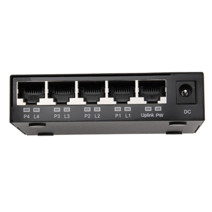 5 Ports 10/100Mbps POE Switch IEEE802.3af Power Over Ethernet Network Switch for IP Camera VoIP Phone AP Devices, 5 Ports Black