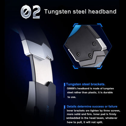 KOTION EACH G9000 3.5mm Game Gaming Headphone Headset Earphone Headband with Microphone LED Light for Laptop / Tablet / Mobile Phones,Cable Length: About 2.2m, G9000