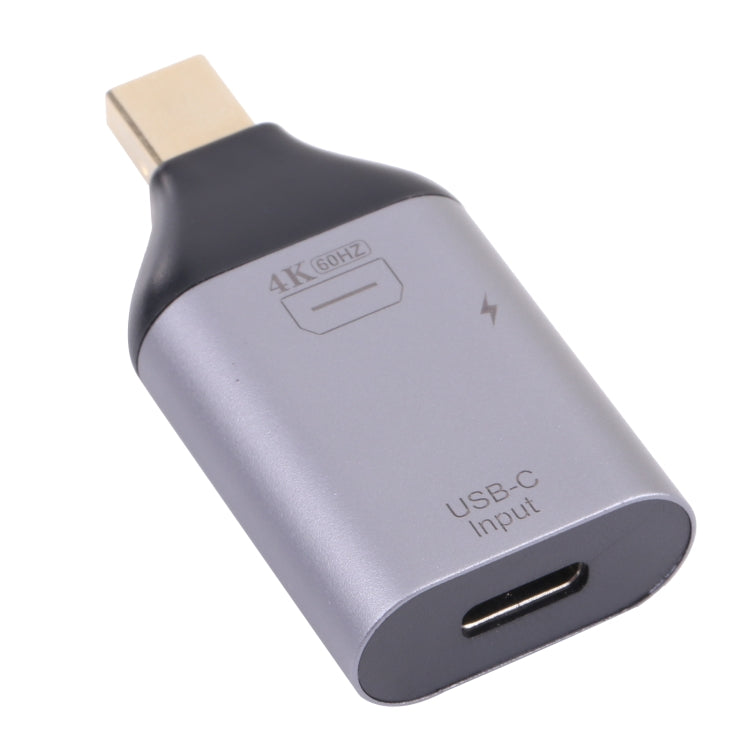 2 in 1 4K 60Hz Mini DP Male to USB-C / Type-C Charging + USB-C / Type-C Female Adapter, Mini DP