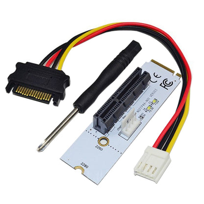 NGFF M.2 Key M to PCI-E 1X / 4X / 8X / 16X Graphics Card Mining Slot Adapter Riser Converter Card with LED, VER003