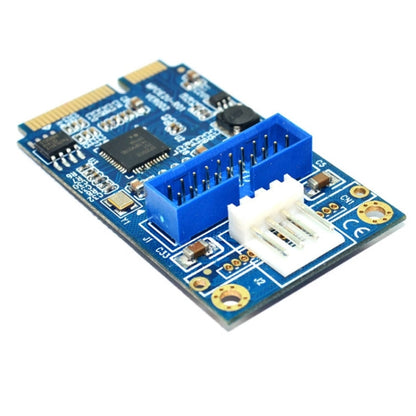 MINI PCI-E to USB 3.0 Front 19 Pin Desktop PC Expansion Card with 4 Pin Power Connection Port, 4 Pin Power
