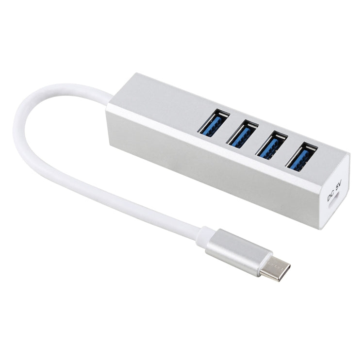 5Gbps Super Speed Self / Bus Power 4 Ports USB 3.0 to USB-C / Type-C HUB Converter, Type-C