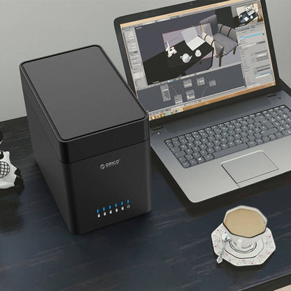 ORICO DS500U3 3.5 inch 5 Bay Magnetic-type USB 3.0 Hard Drive Enclosure with Blue LED Indicator, USB 3.0