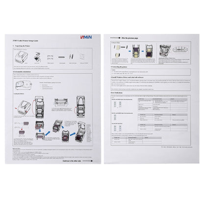 H8 Convenient USB Port Thermal Automatic Calibration Barcode Printer Supermarket, Tea Shop, Restaurant, Max Supported Thermal Paper Size: 57*30mm