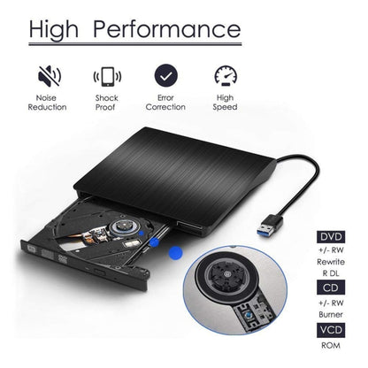 Brushed Texture USB 3.0 POP-UP Mobile External DVD-Rw DVD / CD Rewritable Drive External ODD & HDD Device, Brushed Texture DVD(B)