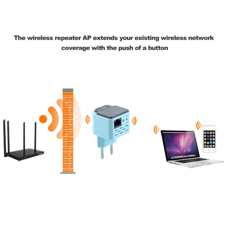 300Mbps Wireless WiFi Range AP / Repeater Signal Booster, EU Plug, WiFi Range AP