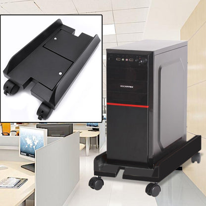 Computer Mainframe Host Adjustable Bracket  with Wheel, Size: S, H Type (Black), H Type (White)