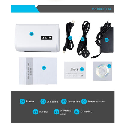 ZJ-9200 Portable USB Port Thermal Ticket Printer with Holder, USB