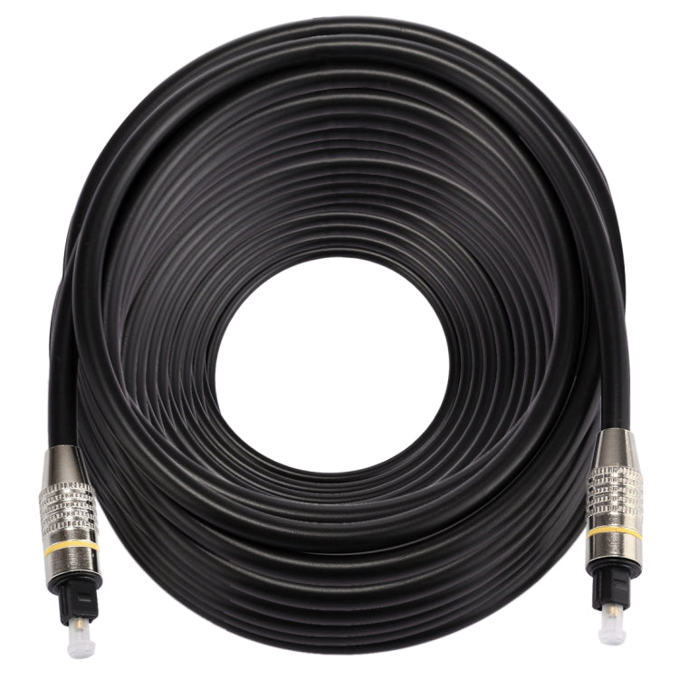30m OD6.0mm Nickel Plated Metal Head Toslink Male to Male Digital Optical Audio Cable, Length: 30m